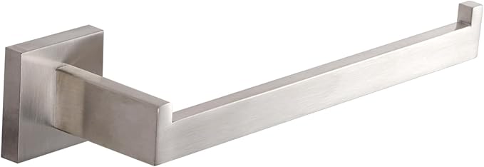 LANC Bathroom Hand Towel Holder Brushed Nickel Hand Towel Bar 10 Inch Right Side Square Towel Ring for Kitchen Bathroom Wall Mount Stainless Steel Modern Towel Racks Hanger, A8806BN