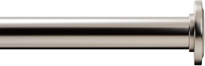 Ivilon Tension Curtain Rod - Spring Tension Rod for Windows or Shower, 54 to 90 Inch. Satin Nickel