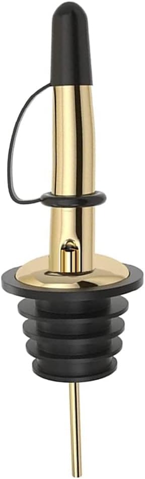 Pafusen 12 Pack Liquor Bottle Pourers, Liquor Pour Spout for Liquor Bottles, Stainless Steel Olive oil Dispenser Spout, Alcohol Pourer Spouts Dust Caps Covers Fixed, Gold