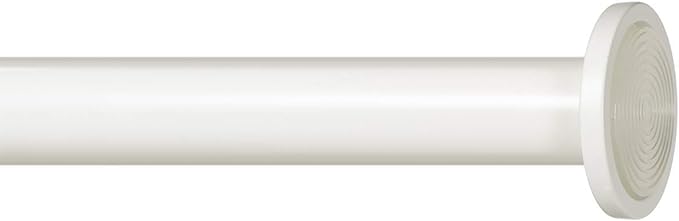 Ivilon Tension Curtain Rod - Spring Tension Rod for Windows or Shower, 24 to 36 Inch. Ivory