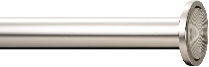 Ivilon Tension Curtain Rod - Spring Tension Rod for Windows or Shower, 54 to 90 Inch. Satin Nickel