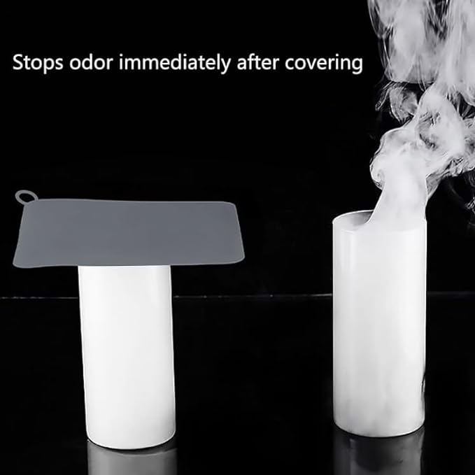 Silicone Tub Stopper Floor Drain Cover,2 Pieces Sewer Anti-Odor Mat Deodorizing Drain Plugs for Kitchen,Bathroom and Laundry(8x8 inch) Grey