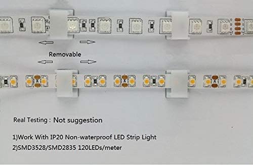 Threetwofour LED Strip Light Clips self Adhesive mounting Brackets Cable Clamp for 8-10mm Width IP65 led Strip Light Cable Clips Wire Holder for Dash cams,Network Cables 100Pack