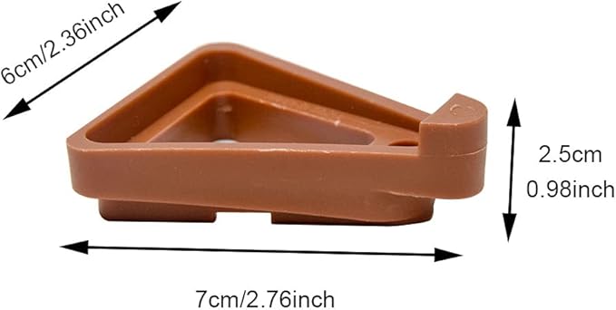 24pcs Plant Pot Feet, Invisible Flower Pot Risers, Pot Lifters Support, Triangle Feet Lifter, Terra Cotta Pot Toes for Indoor Outdoor Planters & Gardening Plant Container (Brick-red)