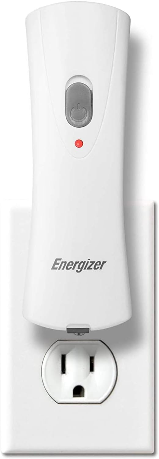 Energizer Auto-On LED Flashlights Rechargeable for Home Power Failure, Plug in LED Flashlight for Power Outage, Night Light, Hurricane Preparedness