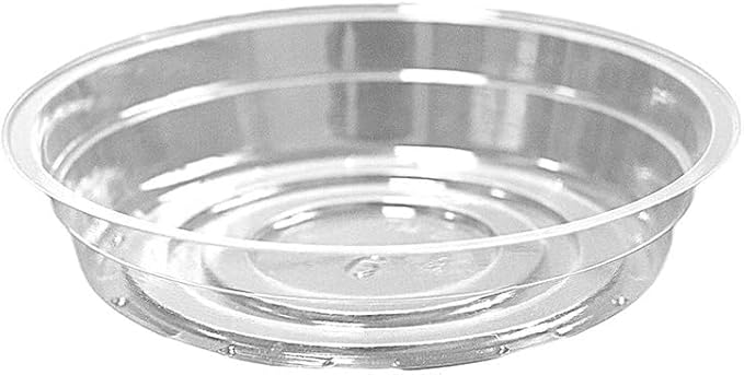 TRUEDAYS Clear Plant Saucers Flower Pot Tray Excellent for Indoor & Outdoor Plants, 6 Inch 10 Pack