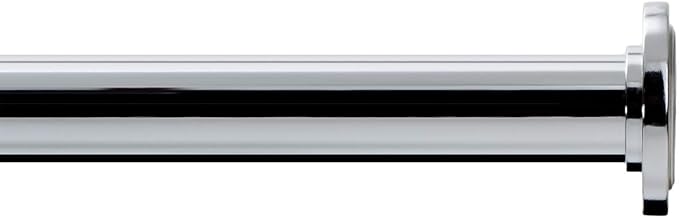 Ivilon Tension Curtain Rod - Spring Tension Rod for Windows or Shower, 24 to 36 Inch. Chrome