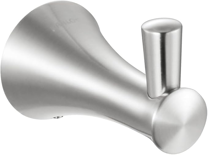 PARLOS Brass Single Robe Hook Towel Coat Hanger for Bathroom Kitchen Garage Wall Mounted with Screws, Brushed Nickel