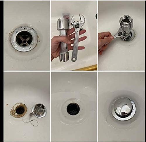 Tub Drain Remover Wrench - Use to Install and Remove Most Bath and Shower Drains and Closet Spuds Square Plastic Toilet Seat Nuts