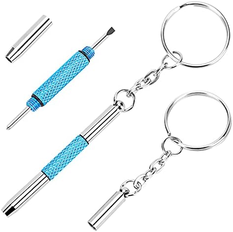 UNEAK - Eyeglass Screwdriver Repair Kit Precision 3 in 1 Mini Screwdrivers Set Keychain Glasses, Sunglasses, Sunglass, Watch, Electronics, Jewelry, Eyeglasses, Flat Head, Phillips, Hex