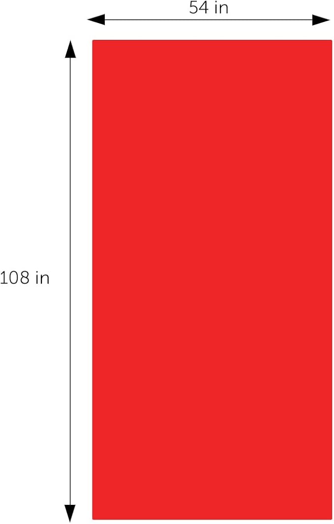 DecorRack 2 Rectangular Tablecloths BPA-Free Plastic, 54 x 108 inch, Dining Table Cloth, Rectangle Table Cover for Parties, Picnic, Camping and Outdoor, Disposable or Reusable, Red (2 Pack)