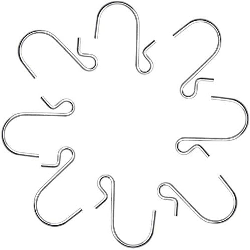 HNYYZL 30 Pack S Shaped Hooks Stainless Steel Metal Hangers Hanging Hooks for DIY Crafts, Hanging Jewelry, Key Chain, Tags, Fishing Lure, Net Equipment