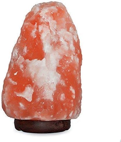 7 Inch Himalayan Salt Lamp with Dimmer Cord - Night Light Natural Crystal Rock Classic Wood Base Authentic from Pakistan