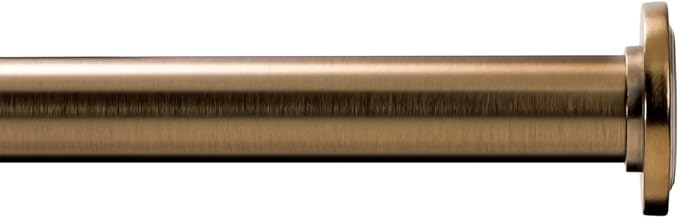 Ivilon Tension Curtain Rod - Spring Tension Rod for Windows or Shower, 54 to 90 Inch. Warm Gold