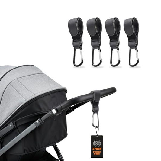 Stroller Hook Universal Stroller Clip Baby Travel Essential Wheelchair Accessories Gear for Bag 4pcs Aluminum Hook