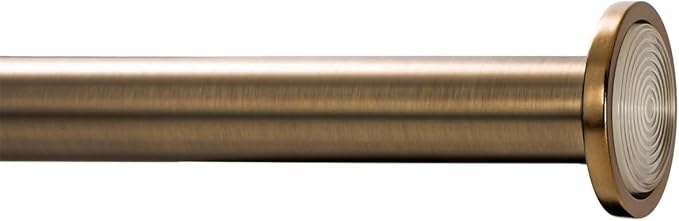 Ivilon Tension Curtain Rod - Spring Tension Rod for Windows or Shower, 54 to 90 Inch. Warm Gold