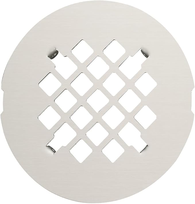 4-1/4” OD Snap-in Shower Drain Cover, Round Shower Drain Strainer, Easy-to-Install Replacement Floor Drain Cover