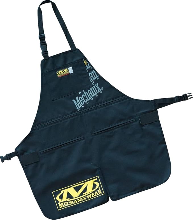 Mechanix Wear Shop Apron - Heavy Duty Industry Grade Work Apron - Liquid Resistant - Multiple Storage Pockets - Machine Washable - Adjustable Straps - One Size Fits All - Black
