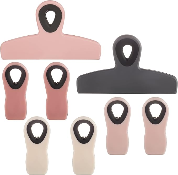 Pink Magnetic Food Clips (8pcs) - Chip, Bag & Food Clips