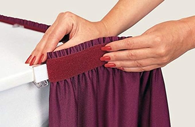 NAVADEAL Table Skirting Clips Tablecloth Clips for Table 1" - 1 1/4" with Hook and Loop | Pack of 50 | Great for Wedding Home Meeting Party Picnic Patio Banquet Indoor Outdoor Events