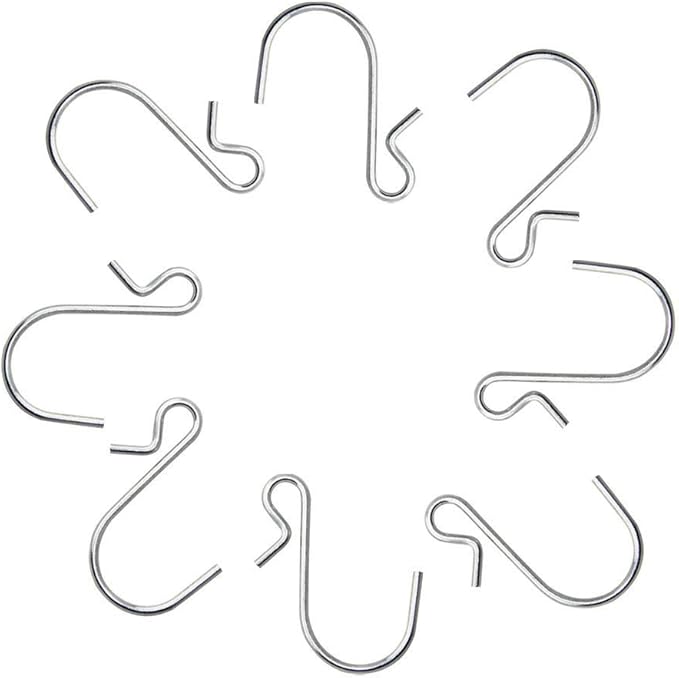HNYYZL 40 Pack S Shaped Hooks Stainless Steel Metal Hangers Hanging Hooks for DIY Crafts, Hanging Jewelry, Key Chain, Tags, Fishing Lure, Net Equipment