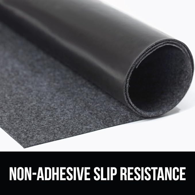 GORILLA GRIP LeakGuard Non-Adhesive Under Sink Mat for Kitchen Cabinet, 24x50, Waterproof Quick Dry Shelf Liner, Durable Absorbent Felt Mats for Bathroom Sinks, Cabinets, Dresser, Easy Trim, Charcoal