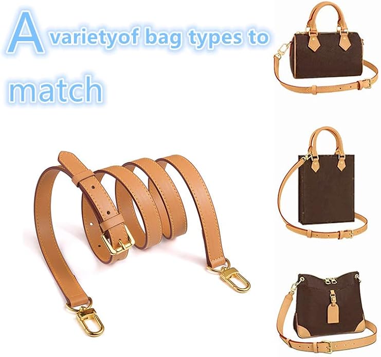 Vachetta Leather Adjustable Crossbody Strap for Leather Shoulder Strap Belt Replacement Suitable for L V Handbags
