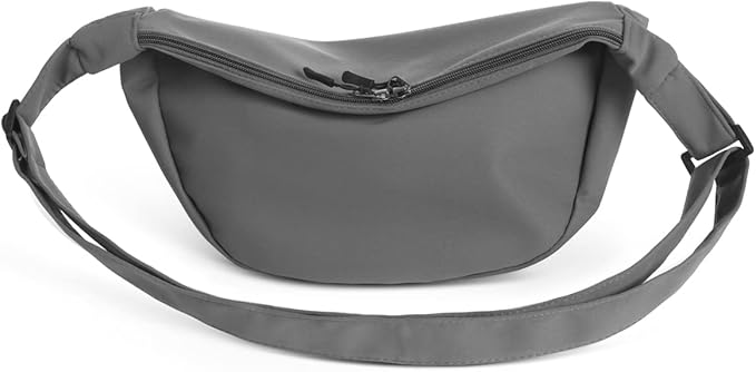 Crossbody Sling Bag for Women Men Trendy, Crescent Bag with Adjustable Strap, 2 Zippers Lightweight