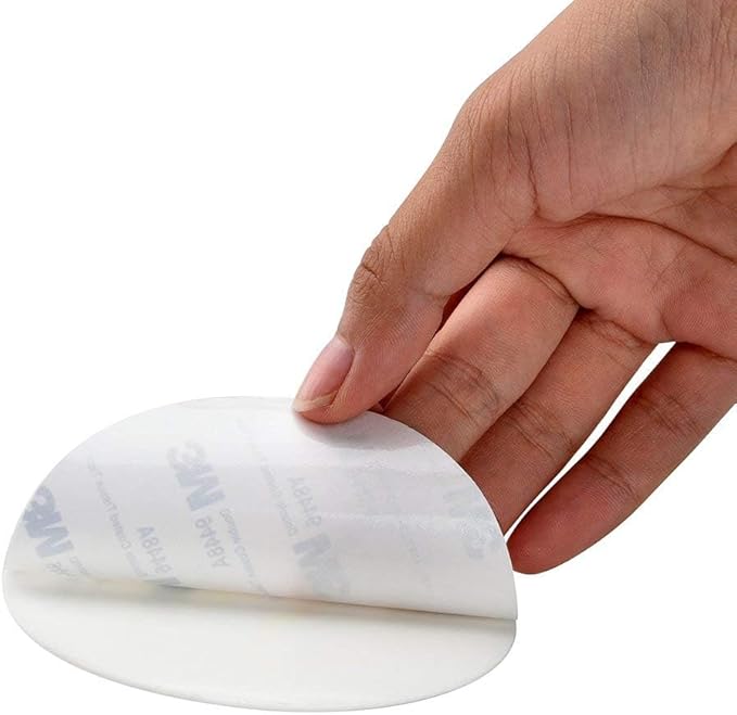 Strongest Door Knob Wall Shield, 4 PCS Large White Round Door Stopper Wall Protector, Self Adhesive Door Handle Bumper (Large Round 3.54", White)