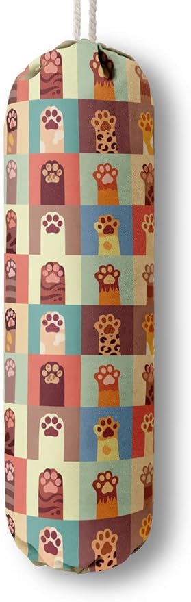 Cat Pattern Grocery Bags Holder Organizer For Shopping Bags, Wall Mount Plastic Bags Storage Container Dispensers, Pet Lovers Home Kitchen Gifts For Women, Family, Friends, Cat Dad, Cat Mom