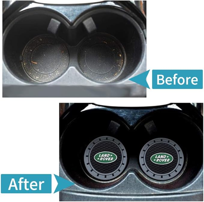 Cup Holder Insert Coaster Fit Land Rover Discovery Range Rover Sport Defender Land Cruiser LR2 3 4,Anti Slip Car Cup Coaster Interior Accessories