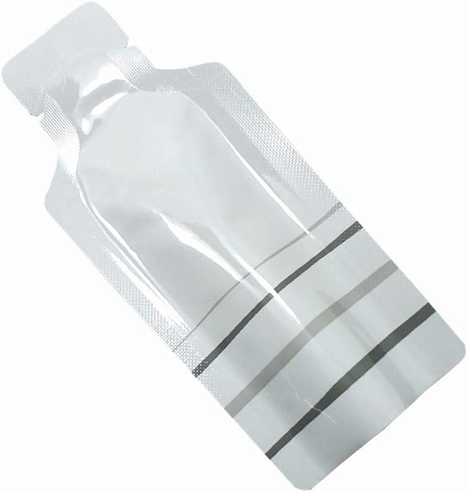 PABCK 100 Pcs Disposable Open Up Mylar Storage Bags Cosmetic Shampoo Liquid Containers Sample Pouch Heat Seal Foil Bag Travel Use Packets for Toiletries Skincare Lotion (White, 2.36x4.72 inch)