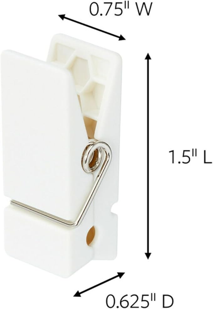 Command Spring Clips 2-Pack (16 Clips + 24 Adhesive Strips), White – Damage-Free Hanging of Photos, Notes, Lightweight Decorations, and Office Organization – No Tools Required