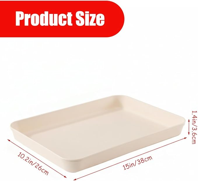 Plastic Serving Trays,20 Pcs Bulk Reusable Food Display Platters, Party Serving Trays for Snack, Fruit, Dessert, Catering Supplies, Restaurant & Hotel Use, 5 Colors,15"x10"