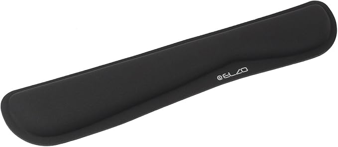 ELZO Keyboard Wrist Rest Pad Support with 65D High-Density Thicken Memory Foam Padding, Ergonomic Design Computer Rest Pad Desk Wrist Mat, Non-Slip Rubber Base Office Laptop
