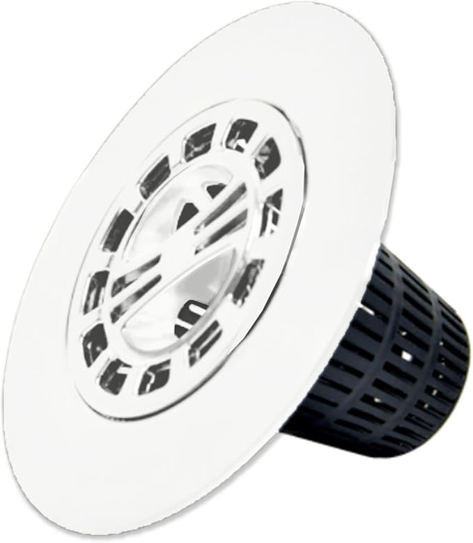 DANCO Hair Catcher for Stand-Alone Shower Drain Cover | 3-inch Shower Drain Openings | Strainer Snare | White (10533)