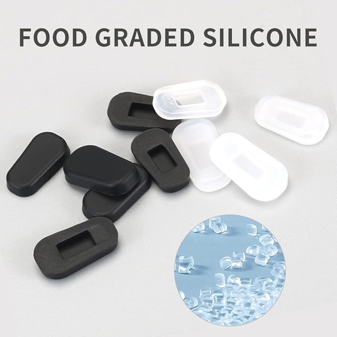 18 Pairs Eyeglass Nose Pad Covers, Anti Slip Eyeglasses Nose Pad Silicone Nose Pad Replacement for Screw-in Glasses Sunglasses Ultra Soft with Glasses Clean Cloth (Small, White)