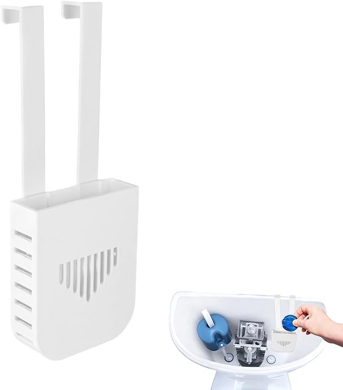 1 Sets Toilet Tank Pucks Holder, Hanging Toilet Bowl Carrier Hook Pucks Holder Hanger Bracket Caddy Avoids Crumbling from Water Tank