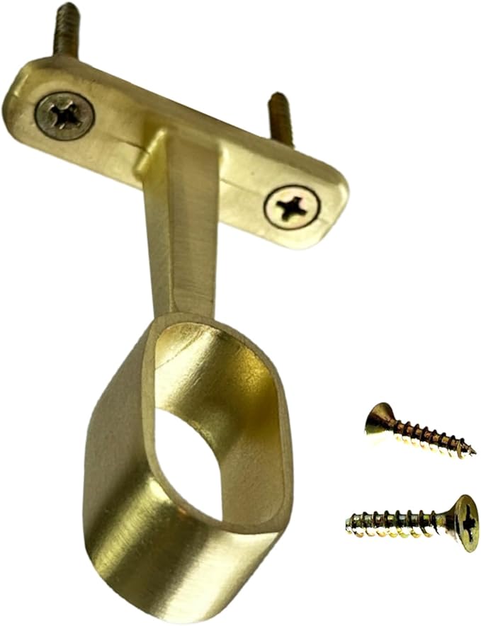 Desunia Oval Closet Rod Middle Support | Satin Brass | 1 Pack