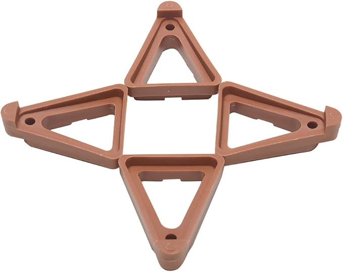 24pcs Plant Pot Feet, Invisible Flower Pot Risers, Pot Lifters Support, Triangle Feet Lifter, Terra Cotta Pot Toes for Indoor Outdoor Planters & Gardening Plant Container (Brick-red)