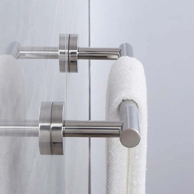 kimzcn 12-Inch Towel Bar SUS 304 Stainless Steel Towel Rack Wall Mounted Towel Rail Towel Rod for Bathroom Modern Style Polished Finish