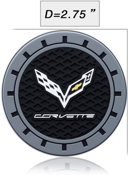 Cup Holder Insert Coaster Fit Corvette C1 C2 C3 C4 C5 C6 C7 C8 Racing 1LT 2LT 3LT,Anti Slip Car Cup Coaster Interior Accessories