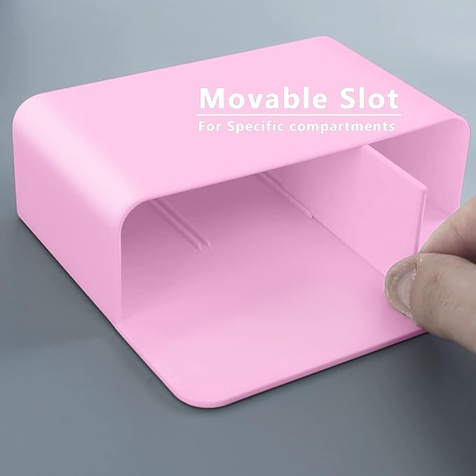 2 Pcs Magnetic Marker Holder Dry Erase Marker Holder Wall Mount Self Adhesive Pen Holder Magnetic Marker Cup Holders for Whiteboard, Fridge, Home Office School (Pink)