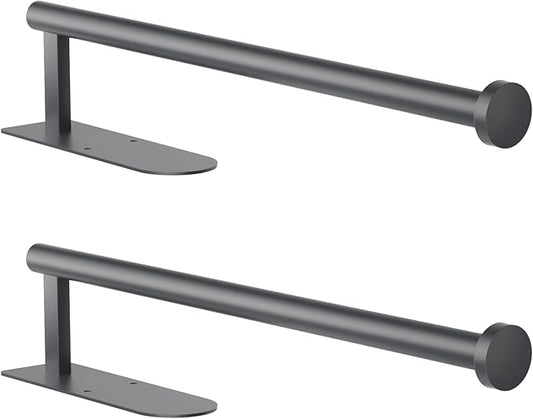 Paper Towel Holder, Self Adhesive or Screw Mounting, Black Paper Towel Holder Wall Mount, SUS304 Stainless Steel Under Cabinet for Kitchen, Counter, Cabinet, Bathroom