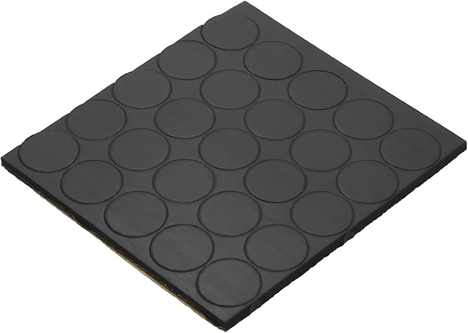 PATIKIL Non Slip Furniture Pads 11/16" (18mm x 3mm), 25 Pcs Adhesive Backed Round Rubber Feet Anti-Scratch Rubber Furniture Grippers for Hardwood Floor Electronics Bed Drawers DIY