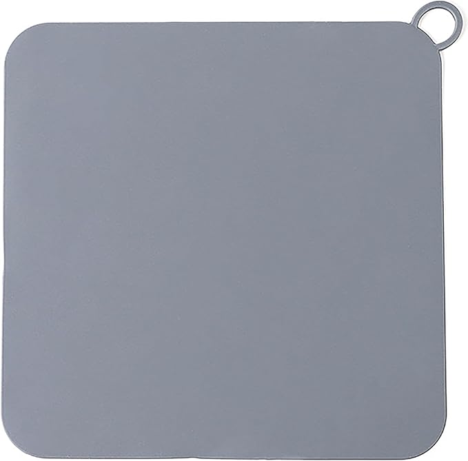 2 Pieces 8 x 8 Inch Silicone Tub Stopper Floor Drain Cover Sewer Anti-Odor Mat Deodorizing Drain Plugs for Kitchen,Bathroom and Laundry (Grey)