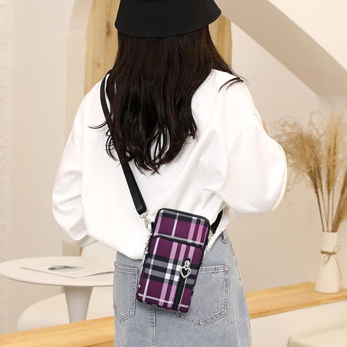 JANKS Small Crossbody Bag for Women - Mini Phone Purses with Crossbody Strap and Wallet - Nylon Arm Bag