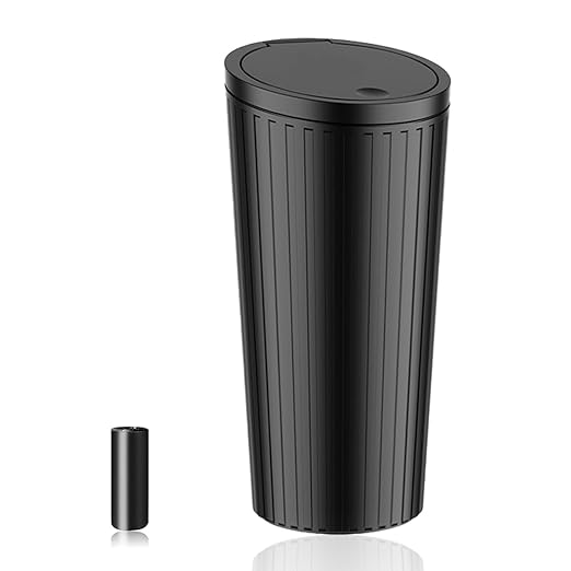 SGLRT Car Trash Can Bin with Lid - Car Garbage Can Cup Holder-Universal Leakproof Vehicle Garbage Can Bin with 20pcs Trash Bags-Car Organizers and Storage for Front Back Seat Accessories