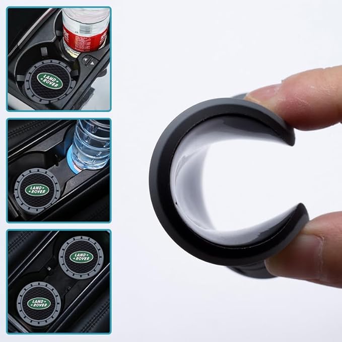 Cup Holder Insert Coaster Fit Land Rover Discovery Range Rover Sport Defender Land Cruiser LR2 3 4,Anti Slip Car Cup Coaster Interior Accessories