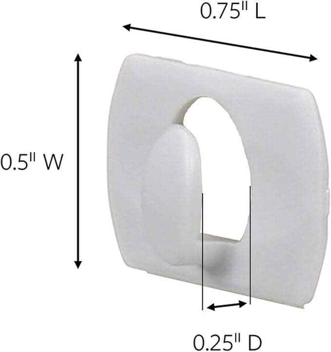 Command Decorating Clips,40 Clips and 48 Strips,Damage-Free Hanging Light-Clips with Adhesive Strips,No Tools Small Wall Clip for Hanging Lights and Cables,(Pack of 12)